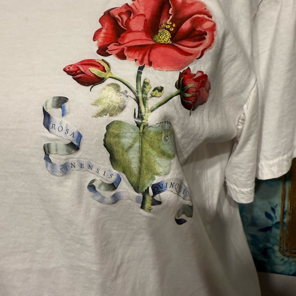 Floral Graphic White T-Shirt